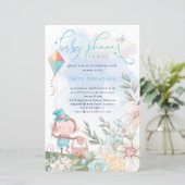 Papier Invitation pour une garden-party pour bébé garçon (Debout devant)