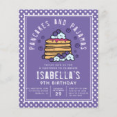 Papier Invitation Pyjama et Crêpes à petit budget pour un (Devant)