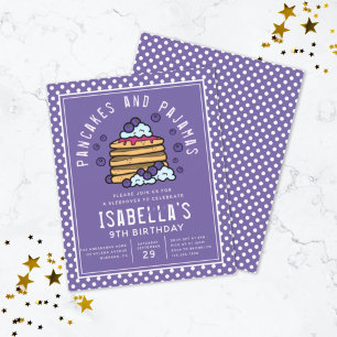 Papier Invitation Pyjama et Crêpes à petit budget pour un