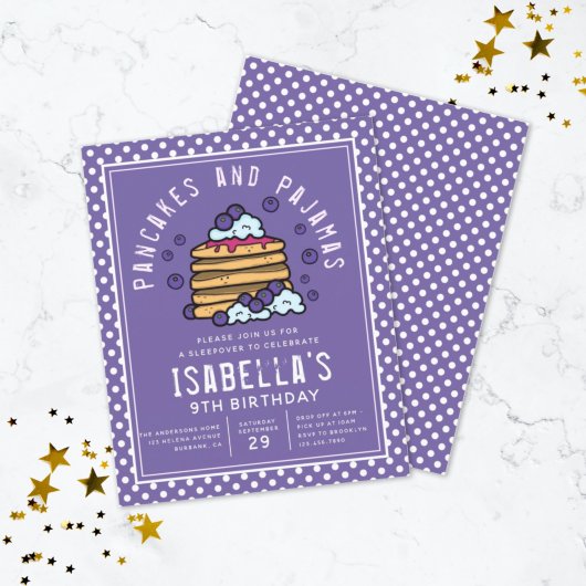 Papier Invitation Pyjama et Crêpes à petit budget pour un
