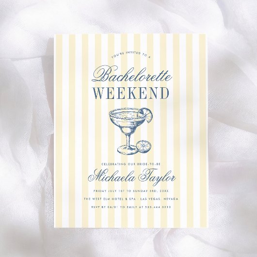 Papier Invitation Rétro de Week-end de Fiançailles Prépa 