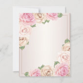 Papier Invitation Rose d'aquarelle budgétaire Fête des ma (Dos)