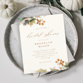 Papier Invitation Rustique Automne Budget Douche nuptiale