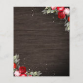 Papier Invitation Rustique de Fête de Fiançailles en Bois (Dos)
