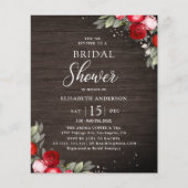 Papier Invitation Rustique de Fête de Fiançailles en Bois (Devant)