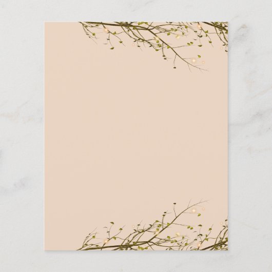 Papier Invitation Rustique de script sur la circulaire bu (Dos)