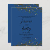 Papier Invitation Rustique de script sur la circulaire bu (Devant / Derrière)