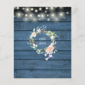 Papier Invitation Rustique pour le 50e Anniversaire de Ma (Dos)