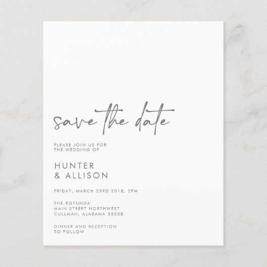 Papier Invitation Save The Date (Devant)