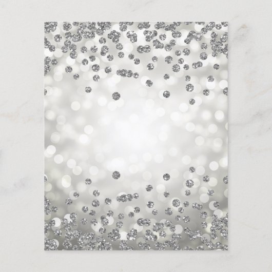 Papier Invitation Silver Purple Floral 50e Anniversaire (Dos)