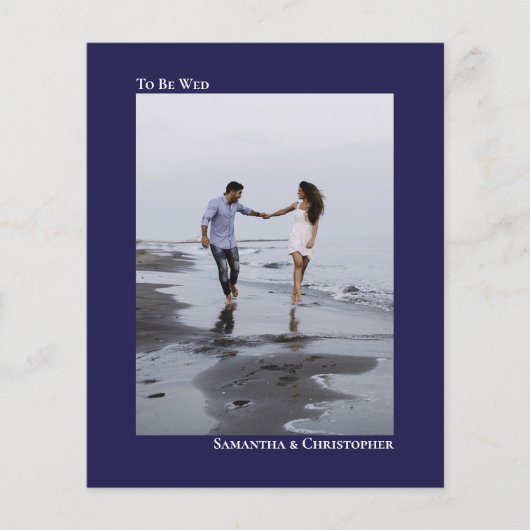 Papier Invitation simple de mariage à petit budget avec p (Devant)