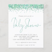 Papier Invitation sur le Baby shower de Parties scintilla (Devant)