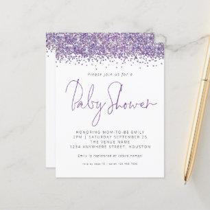 Papier Invitation sur le Baby shower de Parties scintilla