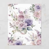 Papier Invitation sur le Baby shower Rose Purple & Blush  (Dos)