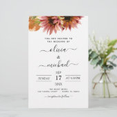 Papier Invitation sur le Mariage campagnard de tournesol  (Debout devant)