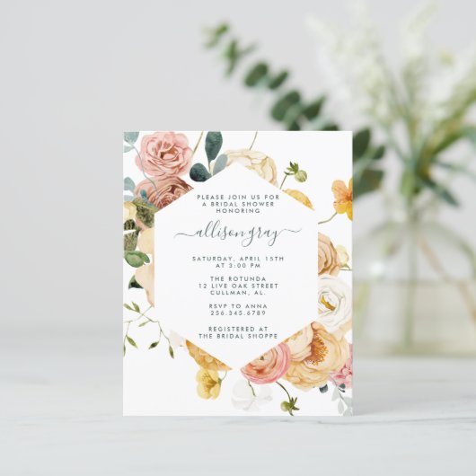 Papier Invitation Sutton Bridal Shower (Debout devant)