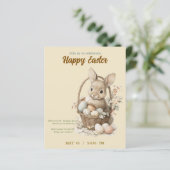 Papier invitation to Easter with Peter Rabbit (Debout devant)