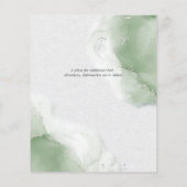 Papier Invitation Verte Mariage Gold Muted Sage (Dos)