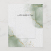 Papier Invitation Verte Mariage Gold Muted Sage (Dos)