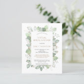 Papier Invitation virtuelle de fête de mariage pour un pe (Debout devant)