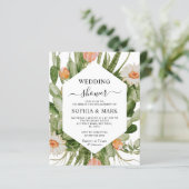 Papier Invitation Wedding shower des fleurs de cactus bud (Debout devant)