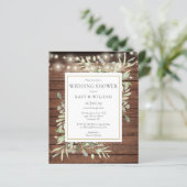 Papier Invitation Wedding shower des lumières de chaînes  (Debout devant)