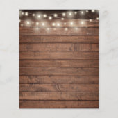 Papier Invitation Wedding shower des lumières de chaînes  (Dos)