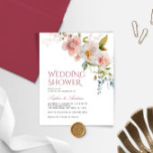 Papier Invitation Wedding shower Fleur sauvage rustique B