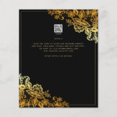 Papier Invitations Black Gold Lace Wedding (Dos)