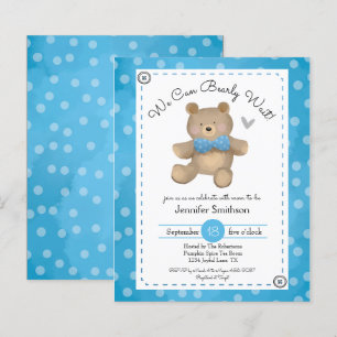 Papier Invitations budgétaires du Baby shower de l'ours e