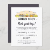 Papier Invitations budgétaires manuscrites du Mariage ROM (Devant / Derrière)