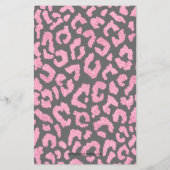Papier Invitations d'anniversaire Budget Pink Black Leopa (Dos)
