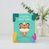 Papier Invitations d'anniversaire de Tiger Budget (Debout devant)