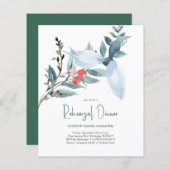 Papier Invitations d'aquarelle du Mariage budgétaire (Devant / Derrière)