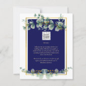 Papier Invitations De Boda Elegantes Marine Blue Gold (Dos)