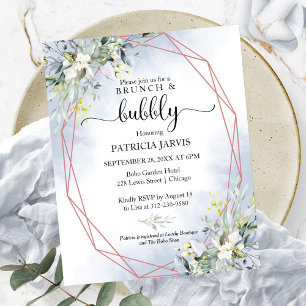Papier Invitations De Brunch Et De Douche Nuptiale Bubbly