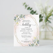 Papier Invitations De Brunch Et De Douche Nuptiale Bubbly (Debout devant)