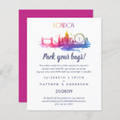 Papier Invitations de budget dessinés par le Mariage Skyl (Devant / Derrière)