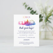 Papier Invitations de budget dessinés par le Mariage Skyl (Debout devant)