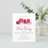 Papier Invitations de dégustation de vin Budget (Debout devant)