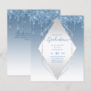 Papier INVITATIONS DE DIPLÔME - Parties scintillant de go