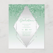 Papier INVITATIONS DE DIPLÔME - Parties scintillant de go (Devant)