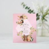 Papier INVITATIONS DE DOUCHE BÉBÉ BUDGÉTAIRE - Animaux de (Debout devant)