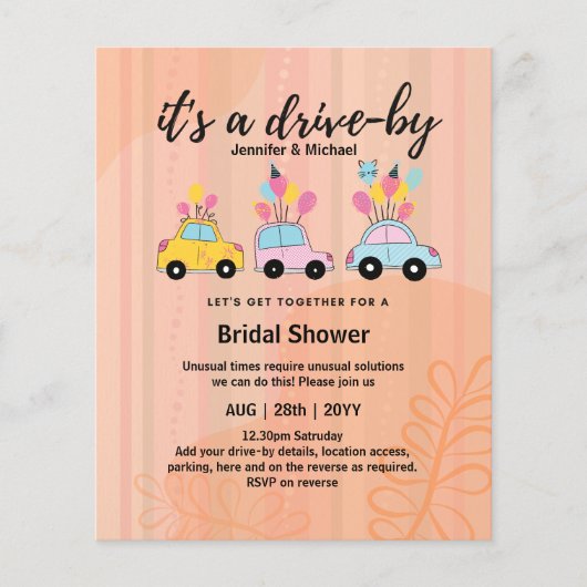 Papier Invitations De Douche Nuptiale À Bout BUDGET (Devant)