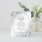Papier Invitations de douche nuptiale budget verdure (Debout devant)