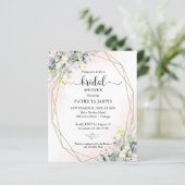 Papier Invitations de douche nuptiale budget verdure (Debout devant)