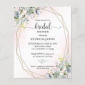 Papier Invitations de douche nuptiale budget verdure (Devant)