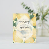 Papier Invitations de douche nuptiale de citrons (Debout devant)