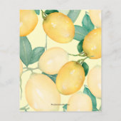 Papier Invitations de douche nuptiale de citrons (Dos)