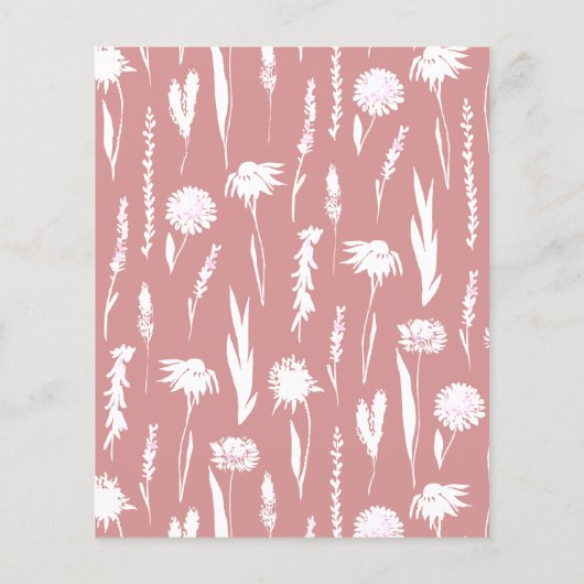 Papier Invitations de douche nuptiale Fleurs sauvages (Dos)